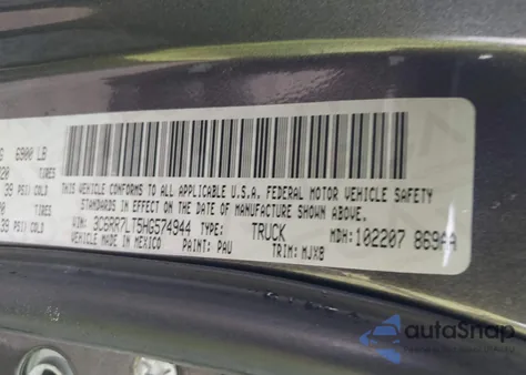 2017 Ram 1500 Big Horn 4X4 5'7 Box z USA, uszkodzony, nr VIN 3C6RR7LT5HG574944